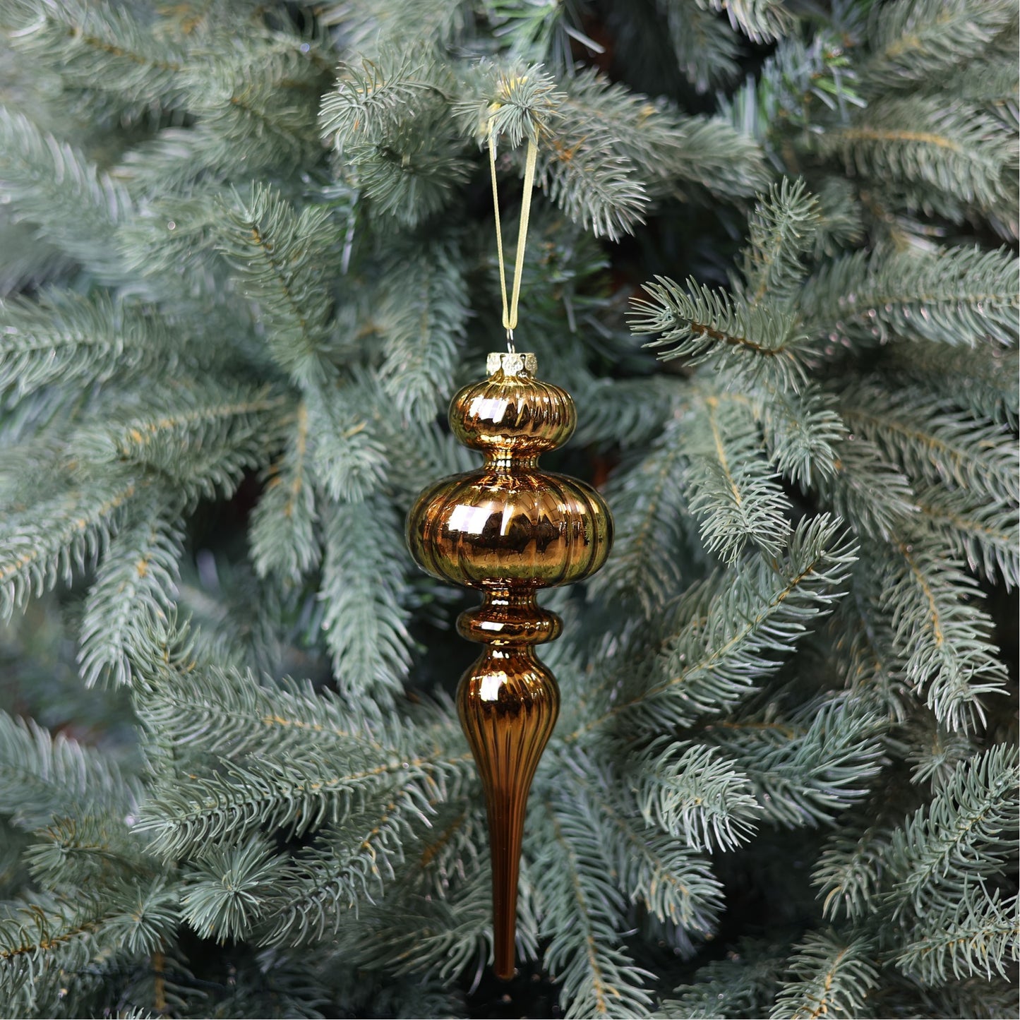 Antique Gold Glass Elegance Finial (24cm)