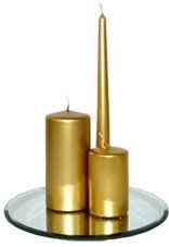 150x70mm Gold Pillar Candle