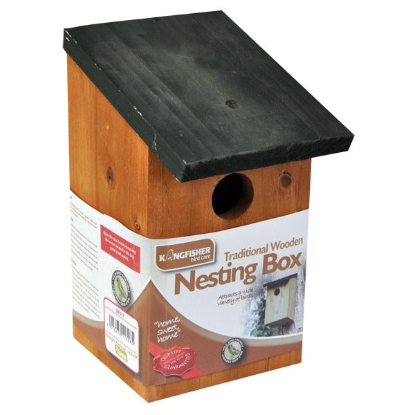 Kingfisher Wooden Bird Nesting Box