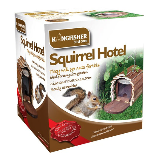 Kingfisher Wooden Squirrel Feeder