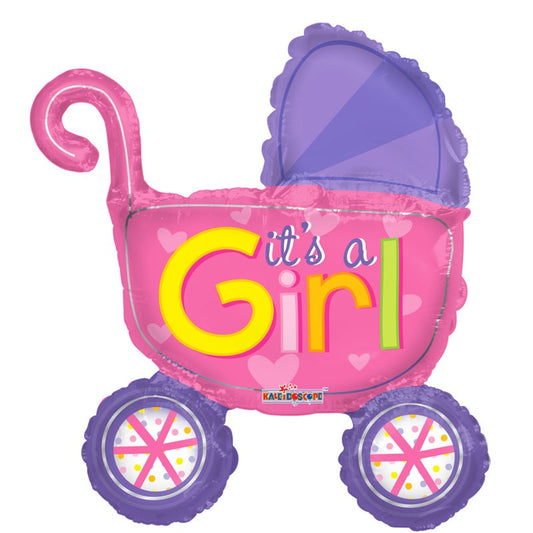 14&quot; Baby Girl Stroller Balloon