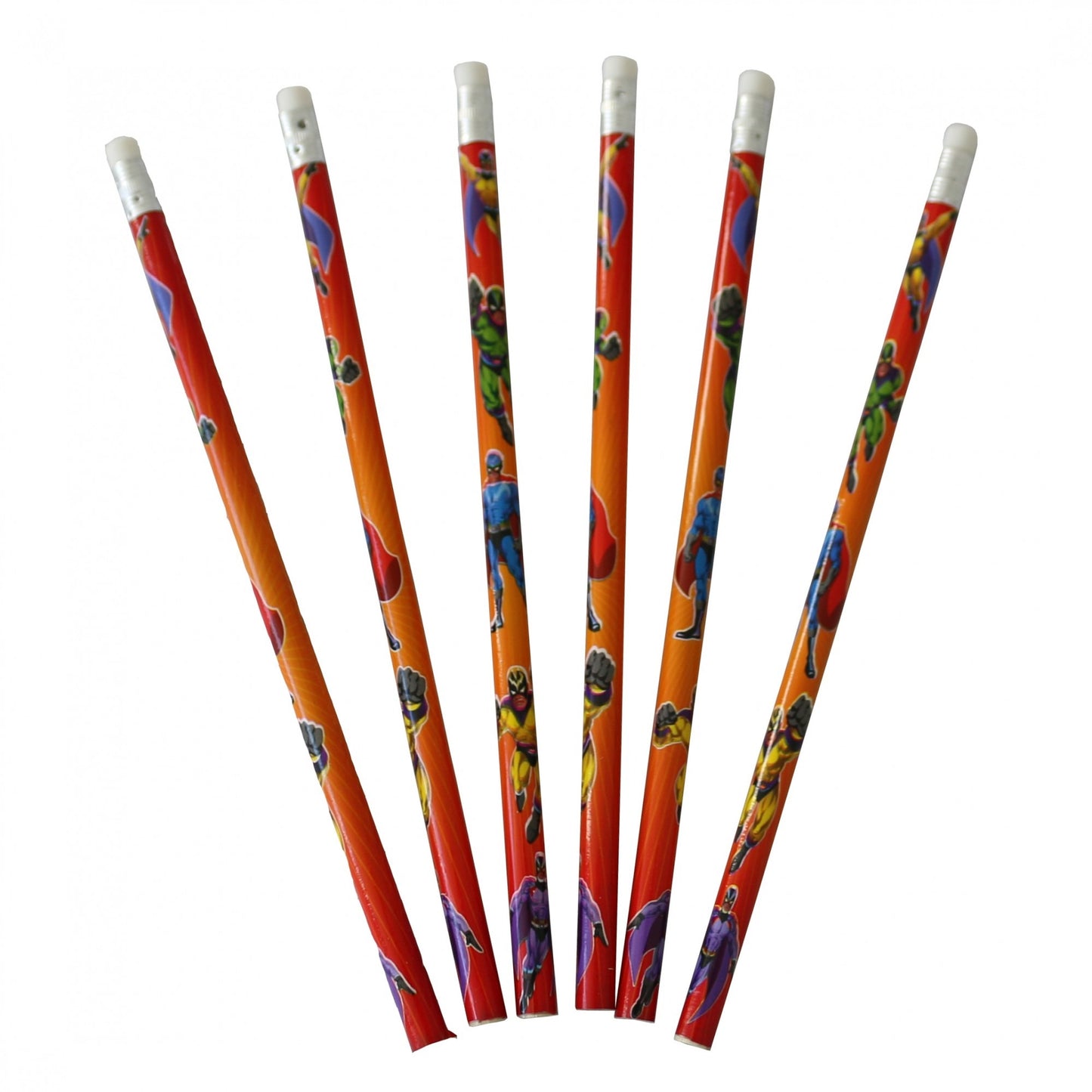 Super Hero Pencils (Pack of 6)