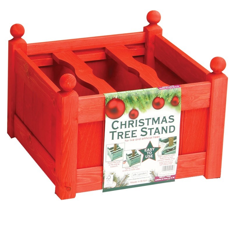 AFK Large Christmas Tree Stand - Red Stain