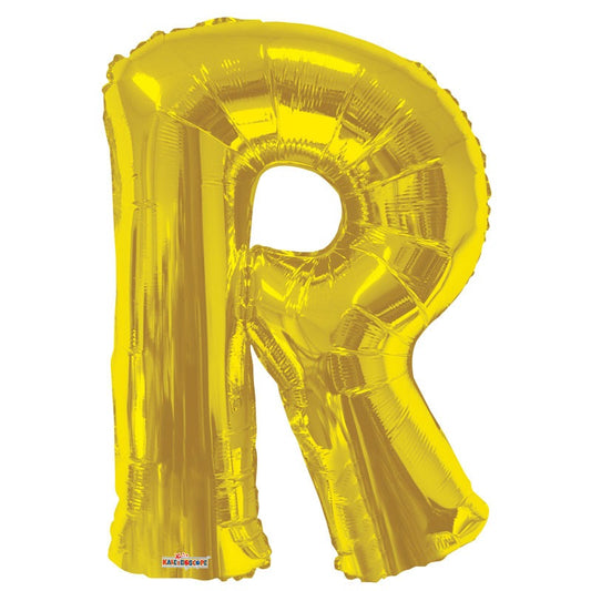 34&quot; Gold Letter R Balloon