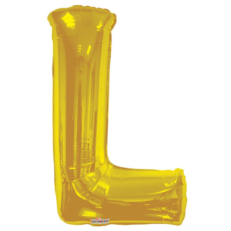 34&quot; Gold Letter L Balloon