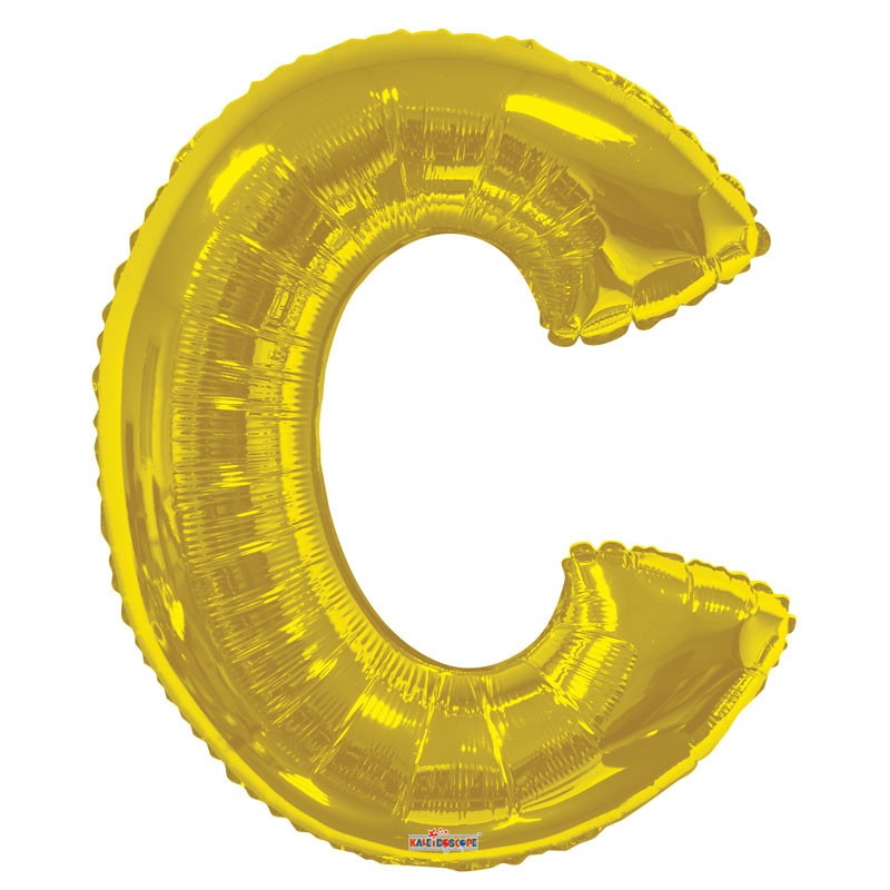 34&quot; Gold Letter C Balloon