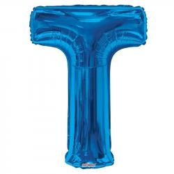 34&quot;  Letter Balloon -  T - Blue