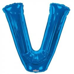 34&quot;  Letter Balloon -  V - Blue