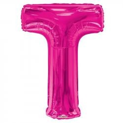 34&quot;  Letter Balloon - T - Pink