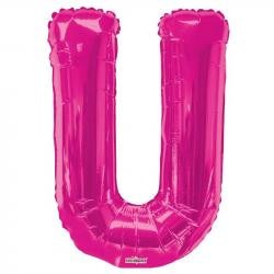 34&quot;  Letter Balloon - U - Pink