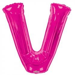 34&quot;  Letter Balloon - V - Pink