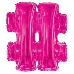 34&quot;  Letter Balloon - Hashtag - Pink