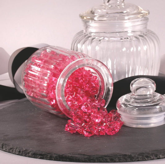 280 Gram Jar of Cerise Small Crystal Stones