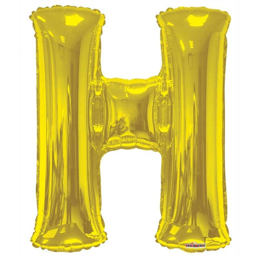 34&quot;  Letter Balloon - H - Gold