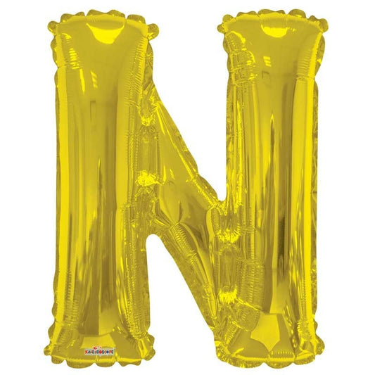 34&quot;  Letter Balloon - N - Gold