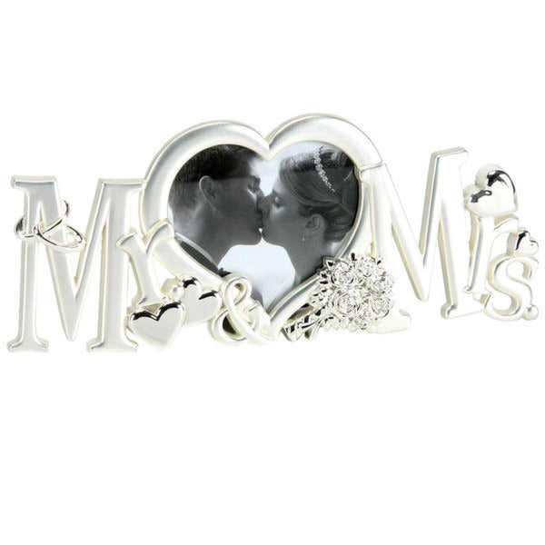 Juliana Silverplated Photo Frame - Mr &amp; Mrs