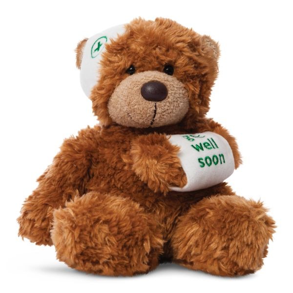 Get Well Bonnie Dark Brown Bear (9 Inch)