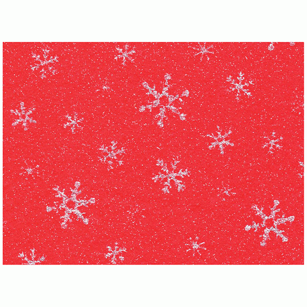 Christmas Felt Acrylic Glitter Snowflake 10pce